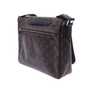 Louis Vuitton Clarence Macassar Brown Bag Shoulder Black Brown